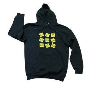 Geometry Dash black yellow graphic long sleeve hoodie